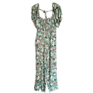 We Love Fashion Green Floral Jumper - Large